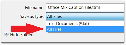 Save as file type all